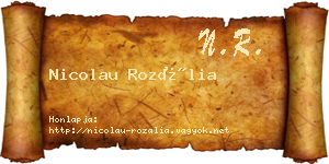 Nicolau Rozália névjegykártya