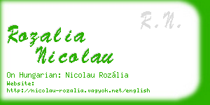 rozalia nicolau business card