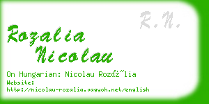 rozalia nicolau business card